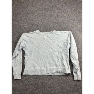 Spiritual Gangster Sweater Womens Medium Light Blue Crewneck Pullover Cotton USA